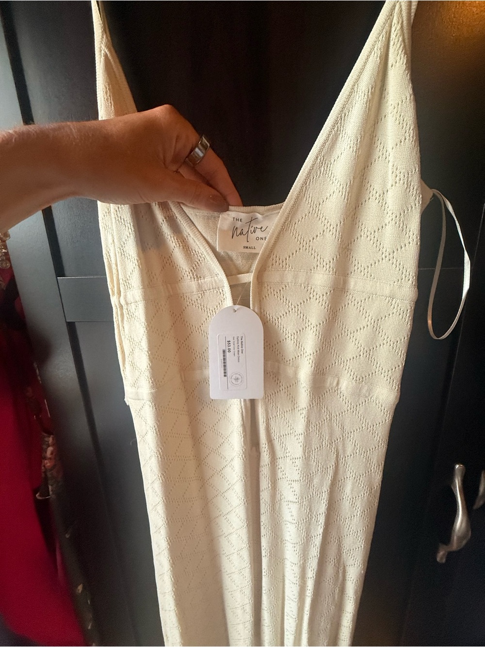 The Native One Cream Eyelet Maxi Dress